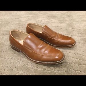 Mens Brown Slip-On Dress Shoes